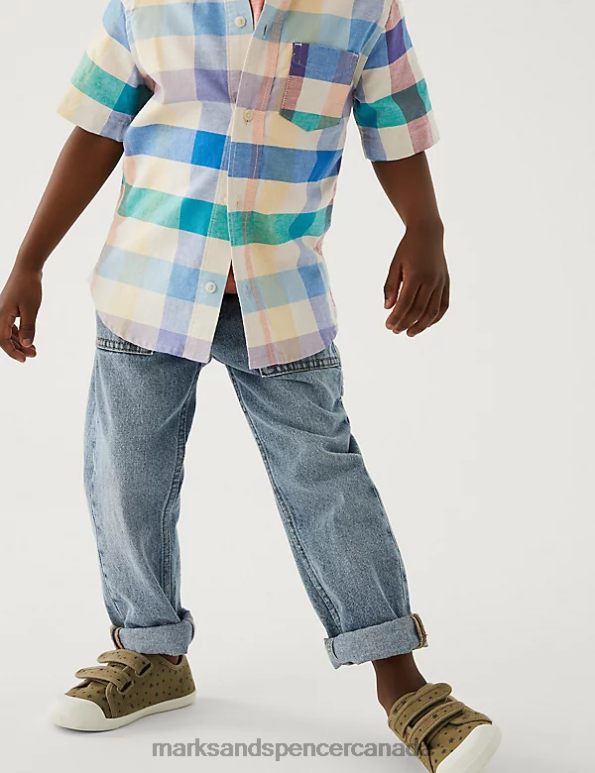 Marks and Spencer Canada - Kids Multi Clothing Marks & Spencer Pure Cotton Checked Shirt 20VTD7844