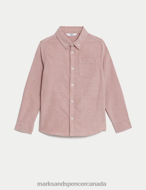 Marks and Spencer near me - Kids Red Clothing Marks & Spencer Pure Cotton Oxford Shirt 20VTD7907