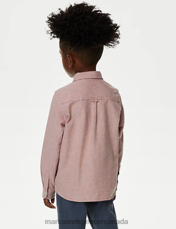 Marks and Spencer near me - Kids Red Clothing Marks & Spencer Pure Cotton Oxford Shirt 20VTD7907