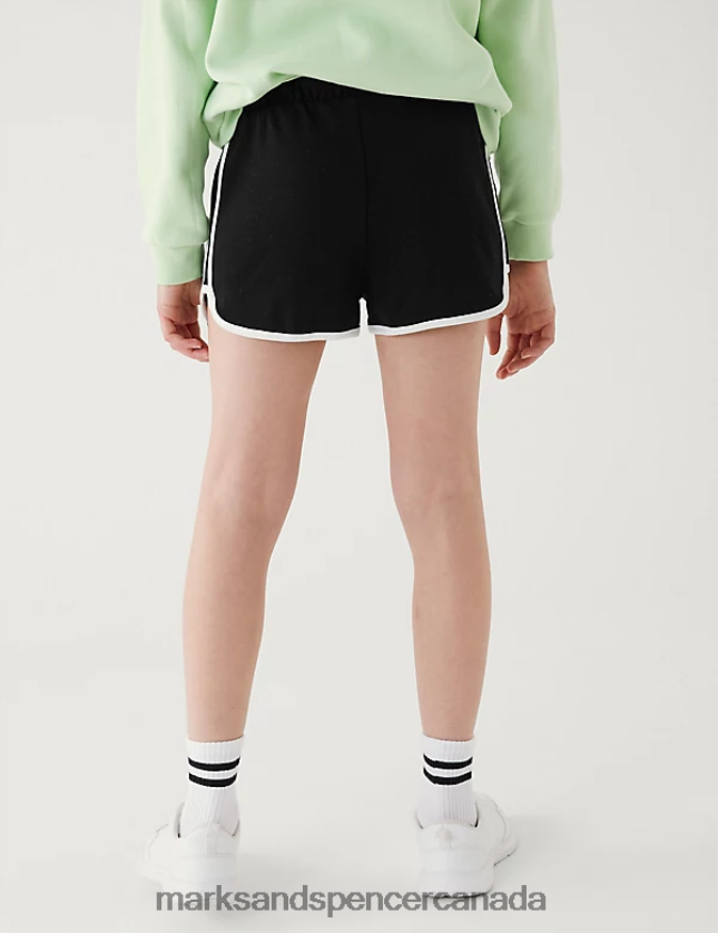 Clothing 20VTD9315 Black Kids Marks & Spencer Pure Cotton Aloha Summer Days Slogan Shorts - Marks and Spencer Canada locations