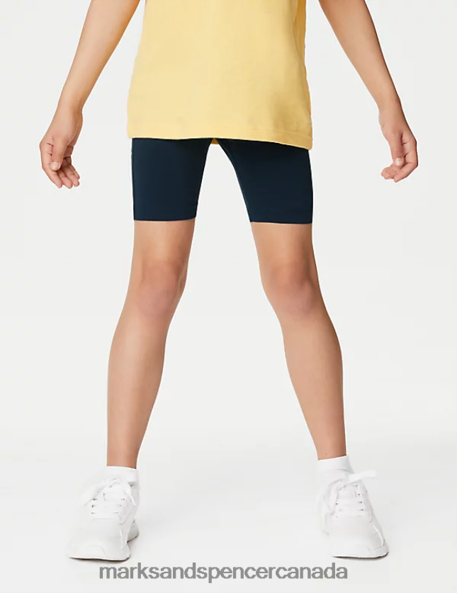 Marks and Spencer sale - Clothing 20VTD9342 Navy Mix Kids Marks & Spencer 2pk Cotton with Stretch School Shorts