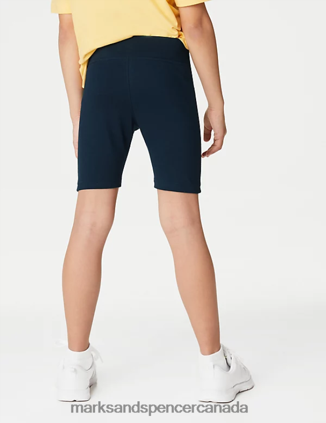 Marks and Spencer sale - Clothing 20VTD9342 Navy Mix Kids Marks & Spencer 2pk Cotton with Stretch School Shorts