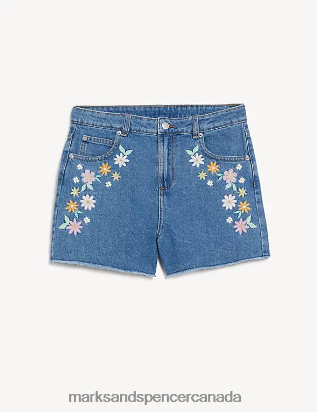Clothing 20VTD9355 Denim Kids Marks & Spencer Mom Embroidered Shorts - Marks and Spencer online