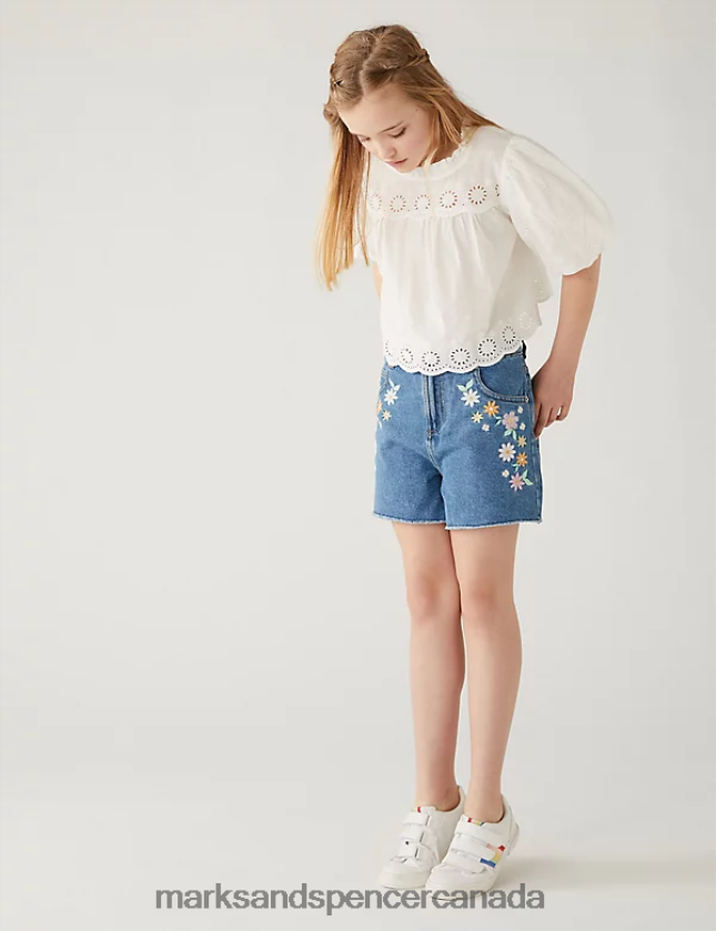 Clothing 20VTD9355 Denim Kids Marks & Spencer Mom Embroidered Shorts - Marks and Spencer online