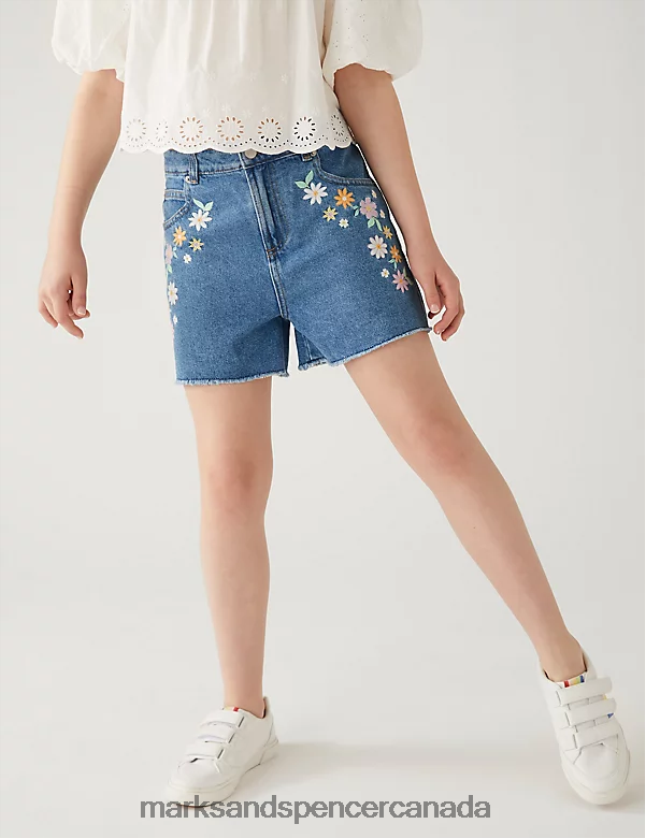 Clothing 20VTD9355 Denim Kids Marks & Spencer Mom Embroidered Shorts - Marks and Spencer online