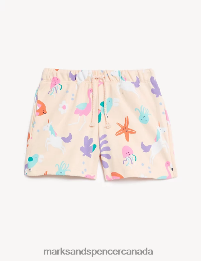 Marks and Spencer sale - Clothing 20VTD9412 Light Peach Kids Marks & Spencer Pure Cotton Unicorn Shorts