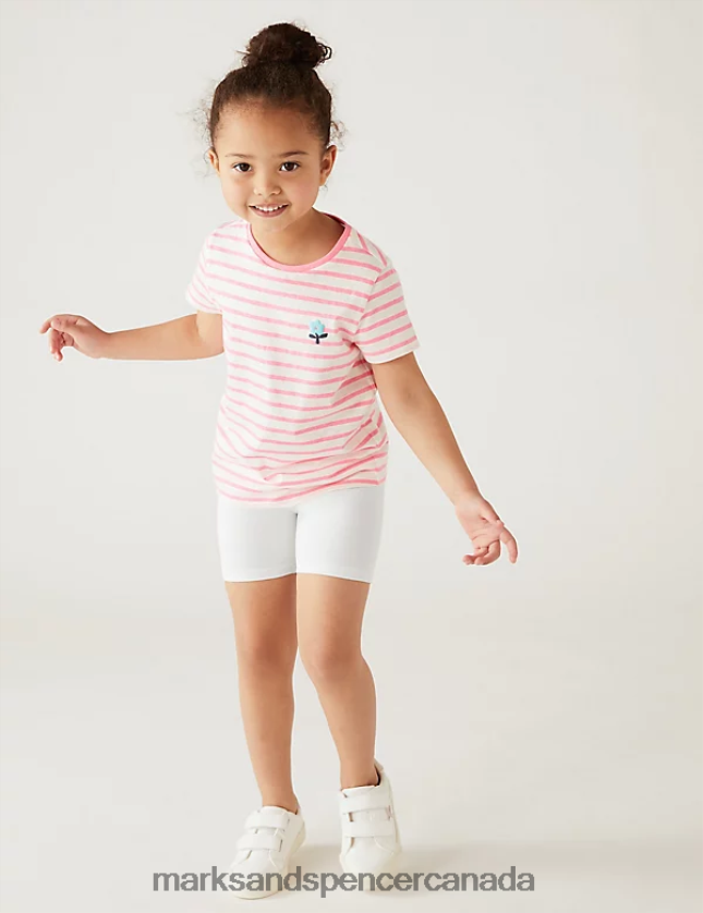 Marks and Spencer near me - Clothing 20VTD9502 White Kids Marks & Spencer Cotton Rich Cycling Shorts
