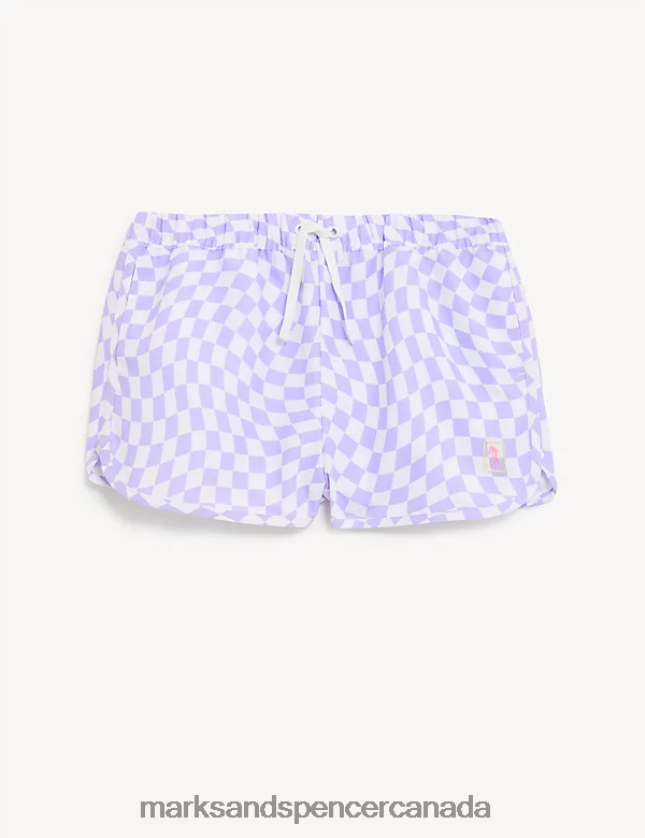 Clothing 20VTD9744 Lilac Mix Kids Marks & Spencer Checkerboard Swim Shorts - Marks and Spencer online