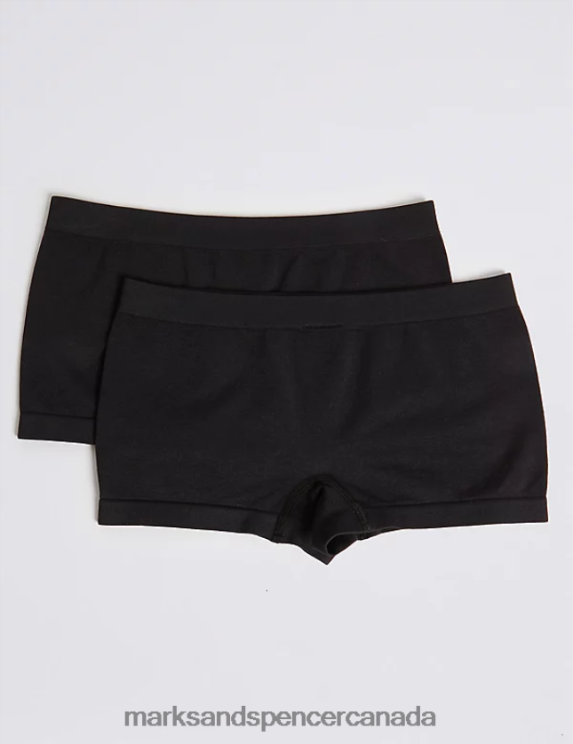 Clothing 20VTD9754 Black Kids Marks & Spencer 2pk Seamfree Shorts - Marks and Spencer Canada locations