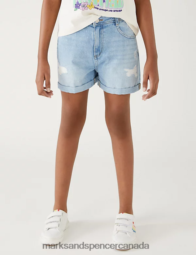 Marks and Spencer Canada - Clothing 20VTD9782 Denim Kids Marks & Spencer Mom Shorts