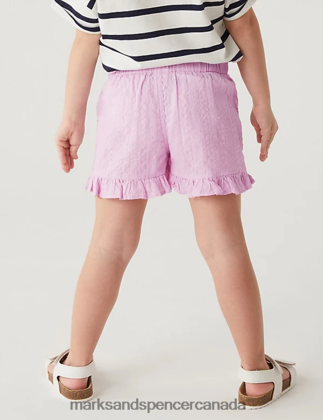 Marks and Spencer near me - Clothing 20VTD9785 Lilac Kids Marks & Spencer Pure Cotton Frill Shorts