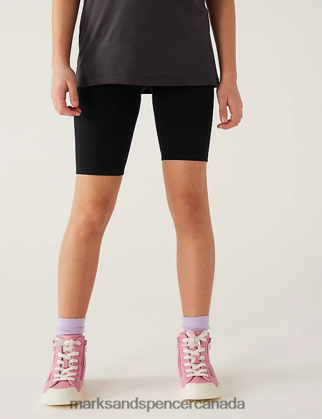 Marks and Spencer near me - Clothing 20VTD9822 Black Kids Marks & Spencer Cotton Rich Cycling Shorts
