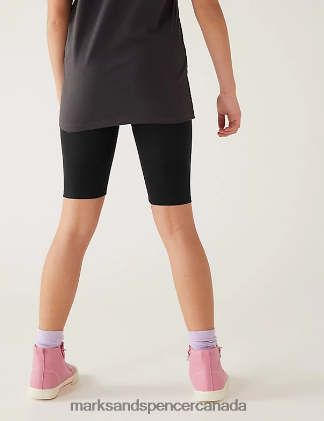 Marks and Spencer near me - Clothing 20VTD9822 Black Kids Marks & Spencer Cotton Rich Cycling Shorts