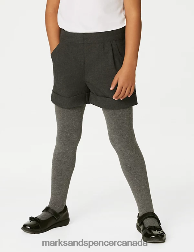 Clothing 20VTD9836 Grey Kids Marks & Spencer Turn Up School Shorts - Marks and Spencer online