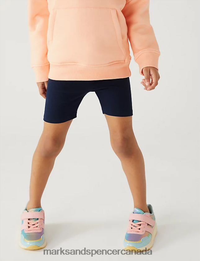 Marks and Spencer sale - Clothing 20VTD9912 Navy Kids Marks & Spencer 3pk Cotton Rich Plain Shorts