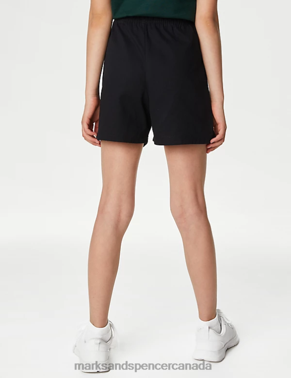 Marks and Spencer sale - Kids Black Clothing Marks & Spencer 2pk Pure Cotton School Shorts 20VTD8628