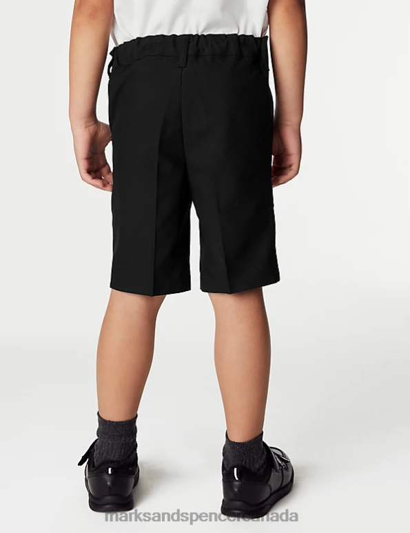 Marks and Spencer Canada - Kids Black Clothing Marks & Spencer 2pk Slim Leg School Shorts 20VTD8100