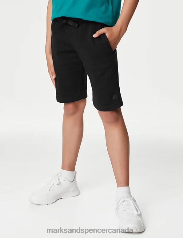 Marks and Spencer Canada - Kids Black Clothing Marks & Spencer 2pk Sport School Shorts 20VTD7965