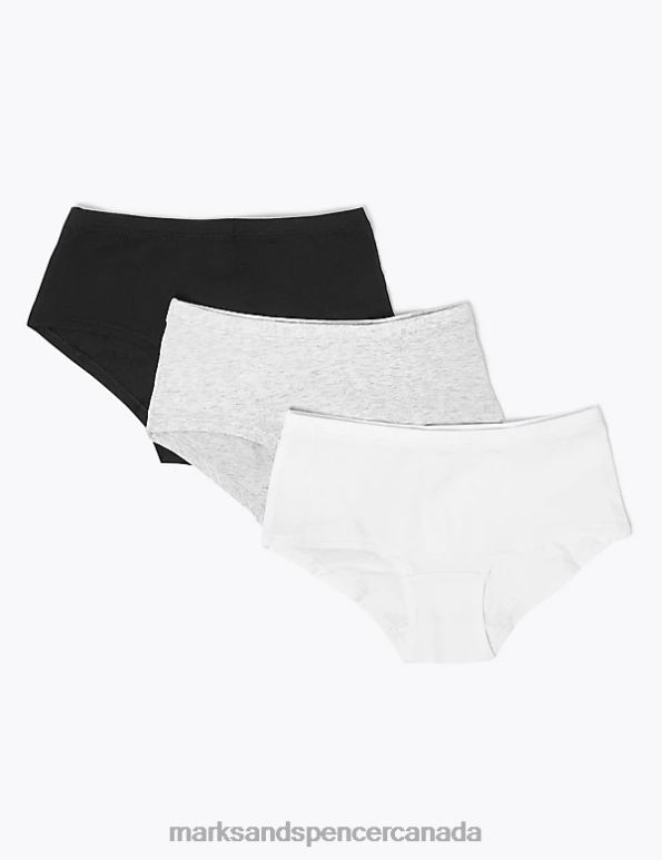 Marks and Spencer sale - Kids Black/Grey Clothing Marks & Spencer 10pk Cotton Rich Shorts 20VTD15