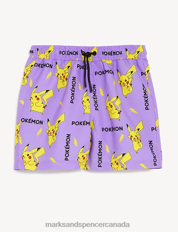 Kids Black Mix Clothing Marks & Spencer Pokemon Swim Shorts 20VTD8564 - Marks and Spencer outlet