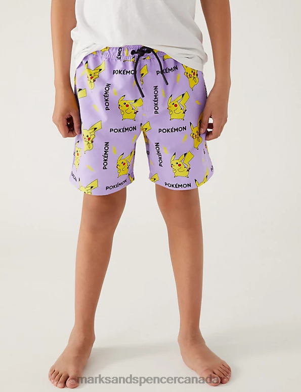 Kids Black Mix Clothing Marks & Spencer Pokemon Swim Shorts 20VTD8564 - Marks and Spencer outlet