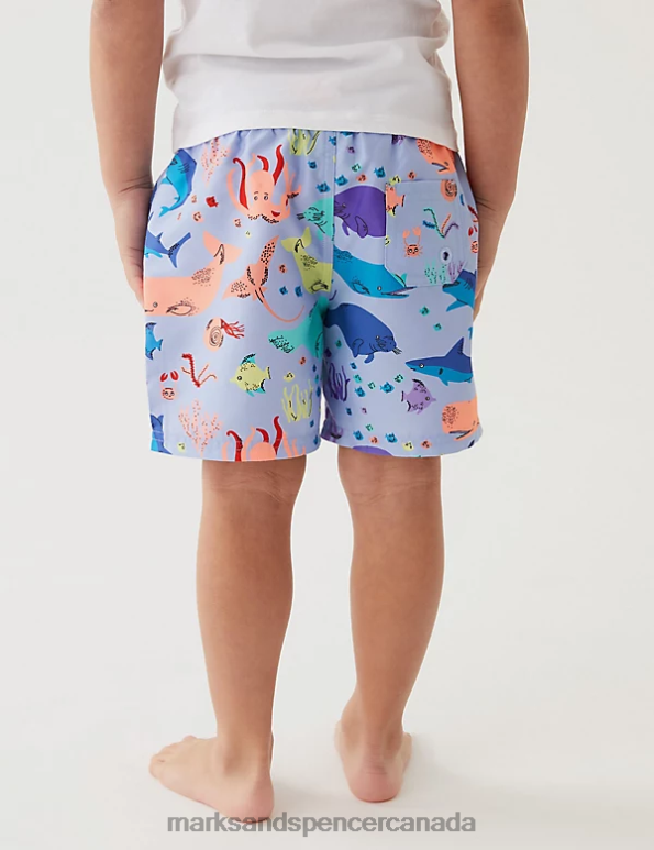 Marks and Spencer sale - Kids Blue Mix Clothing Marks & Spencer Sea Creature Swim Shorts 20VTD8511