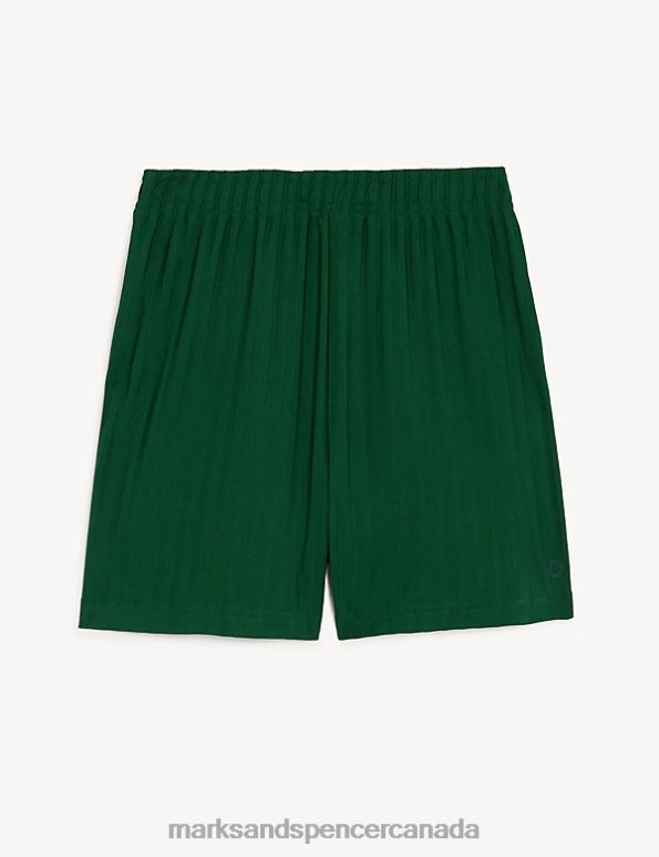 Marks and Spencer Canada - Kids Bottle Green Clothing Marks & Spencer Sports School Shorts 20VTD8358