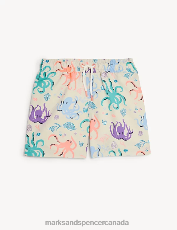 Marks and Spencer near me - Kids Calico Mix Clothing Marks & Spencer Octopus Print Swim Shorts 20VTD8340