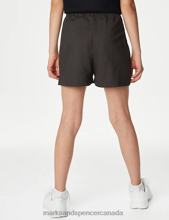 Kids Dark Grey Clothing Marks & Spencer Pure Cotton Sports Shorts 20VTD8660 - Marks and Spencer outlet