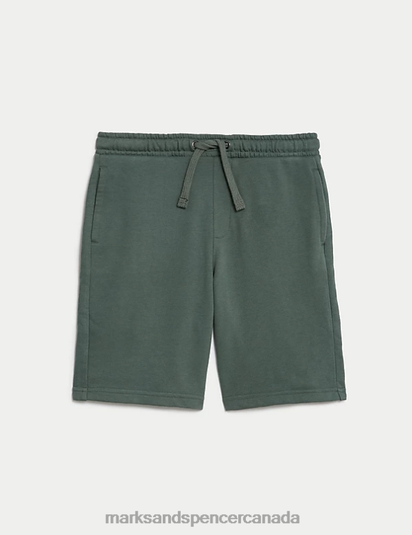 Kids Dark Sage Clothing Marks & Spencer Cotton Rich Shorts 20VTD8871 - Marks and Spencer Canada locations