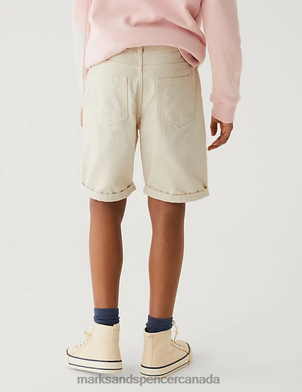Kids Ecru Clothing Marks & Spencer Pure Cotton Denim Shorts 20VTD8685 - Marks and Spencer online