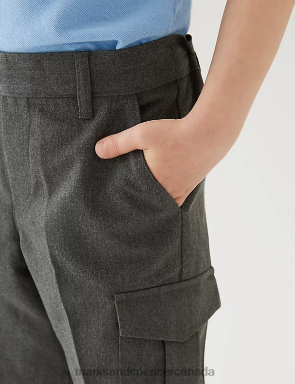 Kids Grey Clothing Marks & Spencer 2pk Cargo School Shorts 20VTD8441 - Marks and Spencer Canada locations
