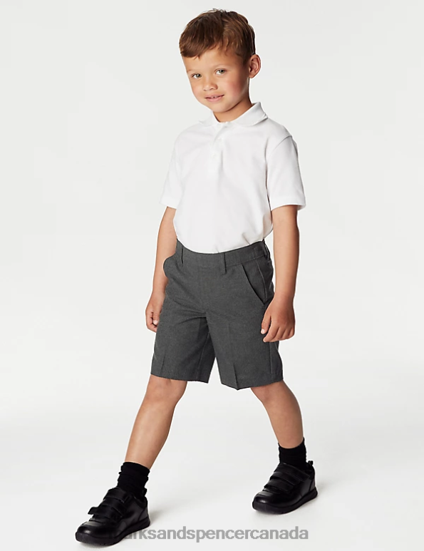 Marks and Spencer near me - Kids Grey Clothing Marks & Spencer 2pk Regular Leg School Shorts 20VTD8064