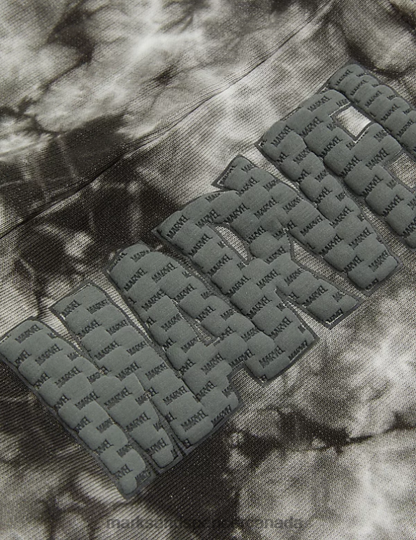 Kids Grey Mix Clothing Marks & Spencer Cotton Rich Marvel Tie Dye Shorts 20VTD8606 - Marks and Spencer Canada locations