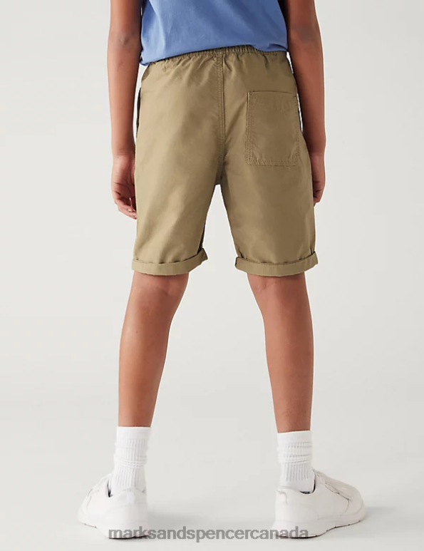Kids Khaki Mix Clothing Marks & Spencer 2pk Pure Cotton Shorts 20VTD8436 - Marks and Spencer online