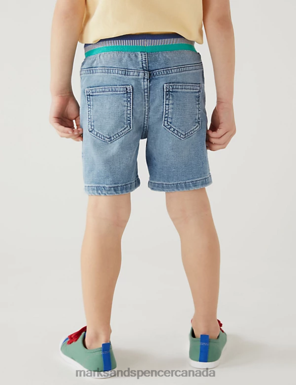 Kids Light Denim Clothing Marks & Spencer Cotton Rich Denim Shorts 20VTD8635 - Marks and Spencer outlet