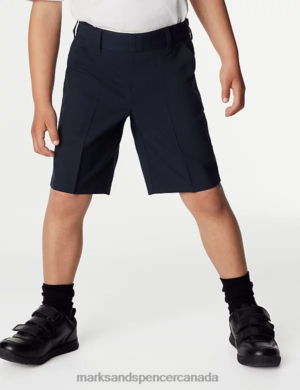 Marks and Spencer Canada - Kids Navy Clothing Marks & Spencer 2pk Regular Leg School Shorts 20VTD8063