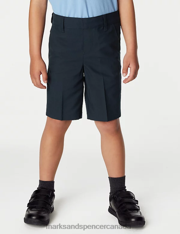 Marks and Spencer near me - Kids Navy Clothing Marks & Spencer 2pk Slim Leg School Shorts 20VTD8101