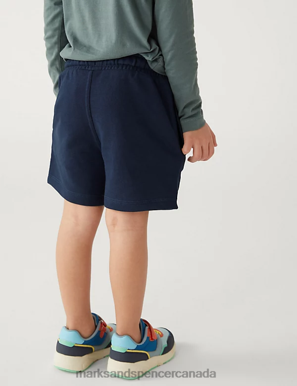 Kids Navy Clothing Marks & Spencer Cotton Rich Plain Shorts 20VTD8735 - Marks and Spencer outlet