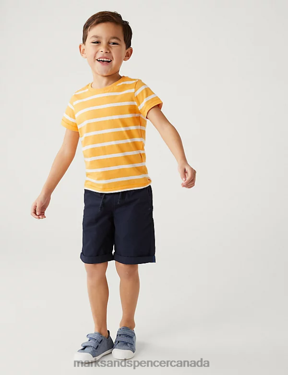 Marks and Spencer near me - Kids Navy Mix Clothing Marks & Spencer 2pk Pure Cotton Shorts 20VTD8472