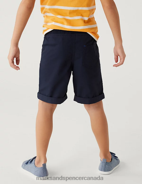 Marks and Spencer near me - Kids Navy Mix Clothing Marks & Spencer 2pk Pure Cotton Shorts 20VTD8472