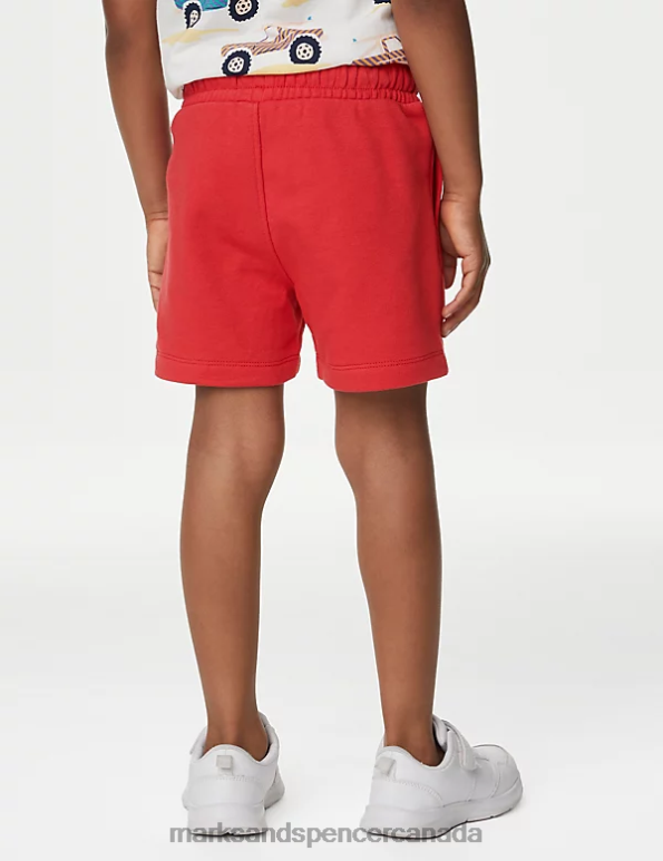 Marks and Spencer sale - Kids Navy/Red Clothing Marks & Spencer 2pk Cotton Rich Shorts 20VTD8023
