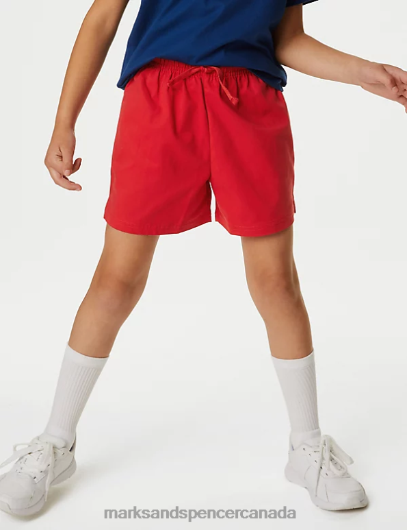 Marks and Spencer near me - Kids Red Clothing Marks & Spencer Pure Cotton Sports Shorts 20VTD8656