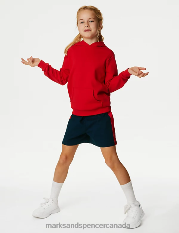 Marks and Spencer sale - Kids Red Mix Clothing Marks & Spencer Pure Cotton Sports Shorts 20VTD8657