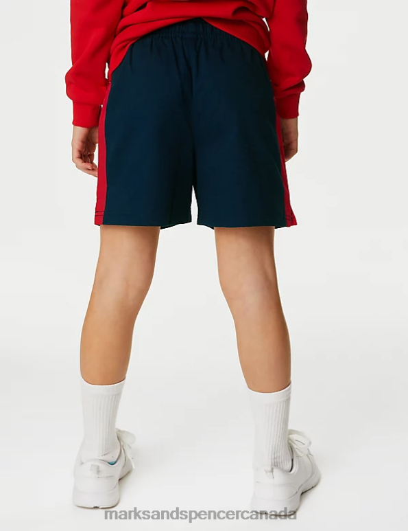 Marks and Spencer sale - Kids Red Mix Clothing Marks & Spencer Pure Cotton Sports Shorts 20VTD8657