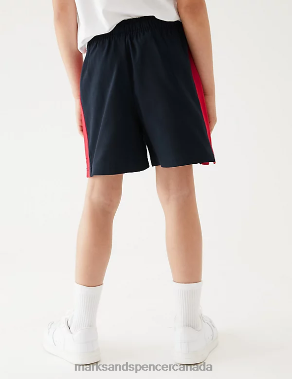 Marks and Spencer sale - Kids Red Mix Clothing Marks & Spencer Pure Cotton Sports Shorts 20VTD8657