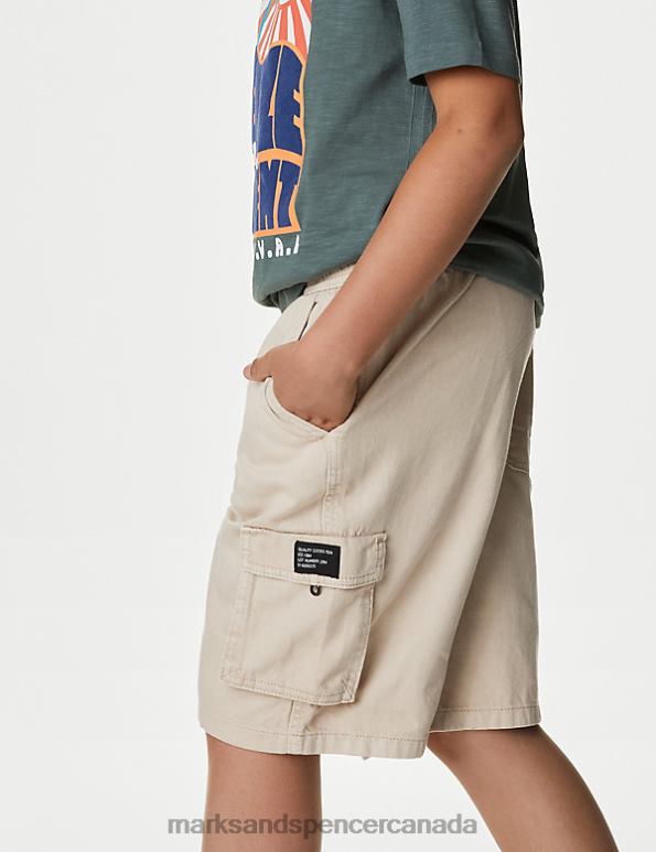 Marks and Spencer near me - Kids Stone Clothing Marks & Spencer Pure Cotton Cargo Shorts 20VTD8675