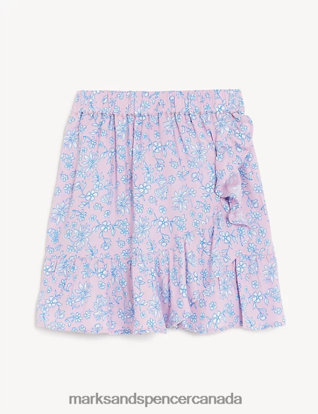 Marks and Spencer Canada - Clothing 20VTD9184 Pink Kids Marks & Spencer Floral Skort