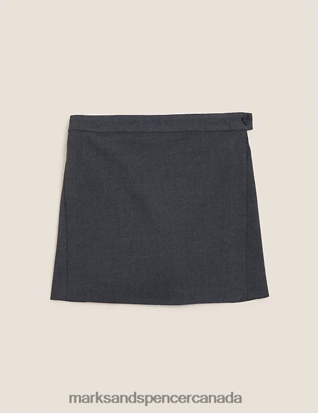 Marks and Spencer Canada - Clothing 20VTD9674 Grey Kids Marks & Spencer School Regular Fit Skort