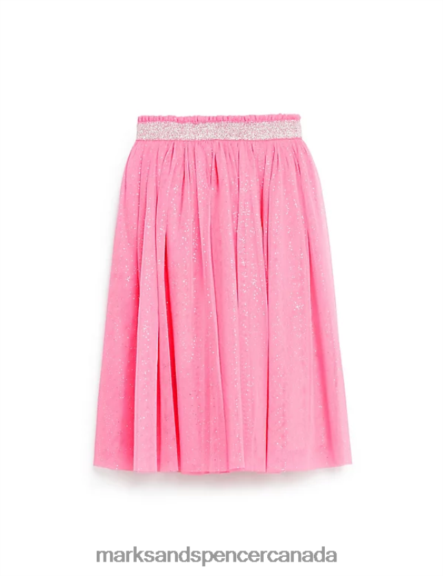 Marks and Spencer near me - Clothing 20VTD9959 Pink Kids Marks & Spencer Midi Tulle Glitter Skirt